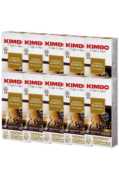 Kimbo Barista Armonia 100% Arabica Nespresso Compatible Capsule Coffee (10 Boxes) (10 Boxes)