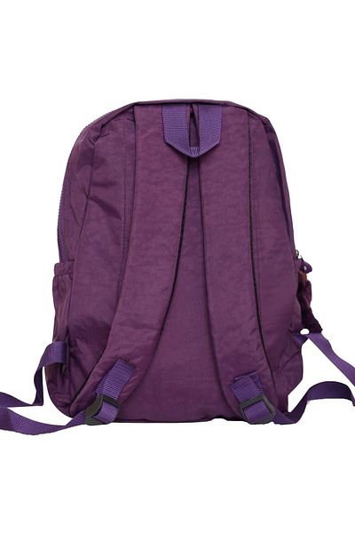 DUOMİNO FCSTORE Crinkle Fabric Water Resistant Large Size Purple Clinker Backpack/Laptop School Bag