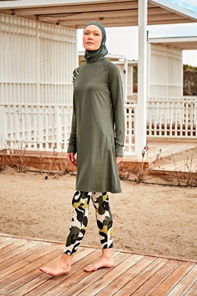 Marina Μαγιό Khaki Lycra Full Covered Hijab - M2467