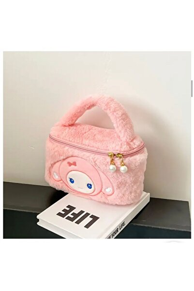 synshop مستحضرات التجميل القطيفة من سانريو - حقيبة يد منظمة للسفر والعناية با...