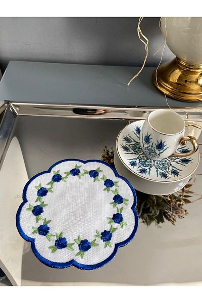 LİNDA MİA Șervețel Cocktail cu Motiv Floral Unic