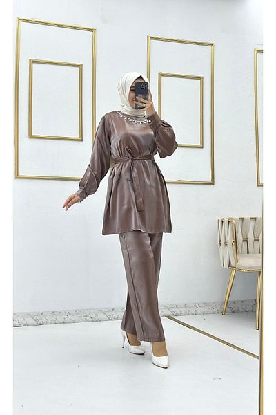 Moda Krash TREND САТЕЕН КОМПЛЕКТ С КОЛИЕ