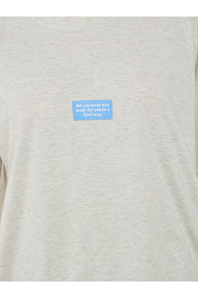 Styli Drop Shoulder Patch Detail T-Shirt & Pyjama Set