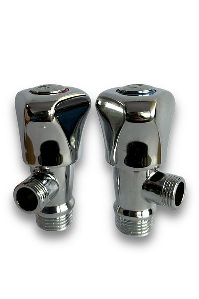 AKBELLİ GROUP DOUBLE Bidet (Toilet Seat) Tap Open-Close Water Saving - Brass Body and Cover - Compatible with All Toilet Bowl