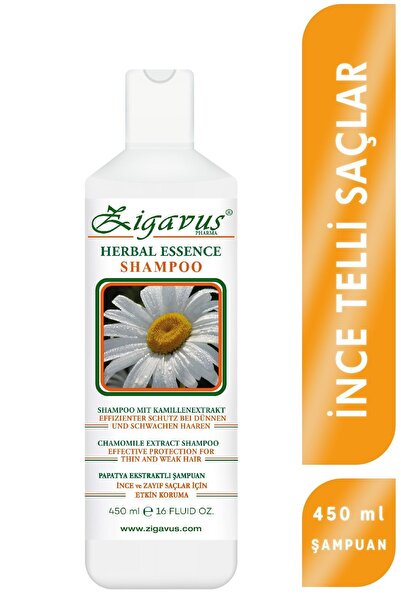 Zigavus İnce Telli Saçlar İçin Papatya Ekstraklı Şampuanı 450 ml 8699349130114