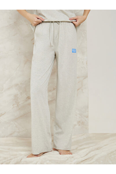 Styli Drop Shoulder Patch Detail T-Shirt & Pyjama Set