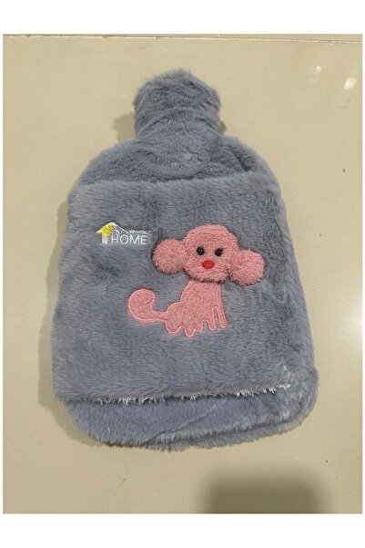 İndirimKap Peluş Kılıflı Köpek Emojili Sıcak Su Torbası 2 Litre Cepli El Geçmeli Sıcak Su Torbası El Isıtıcı
