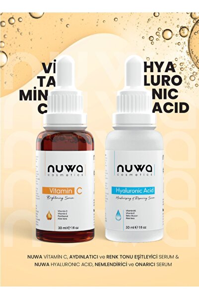 Nuwa Cosmetics Hyalüronik Asit Ve Vitamin C Serum Ikili Set