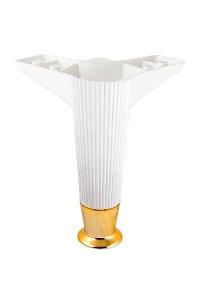 ETİK MOBİLYA AKSESUARLARI Nefes Plastik Ayak Beyaz Altın 15 Cm Tv Ünitesi Aya...