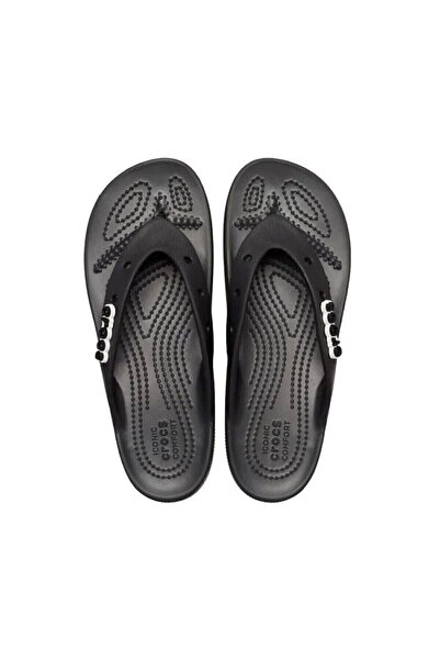 Crocs Classic Platform Flip W Women's Black Slippers 207714-001