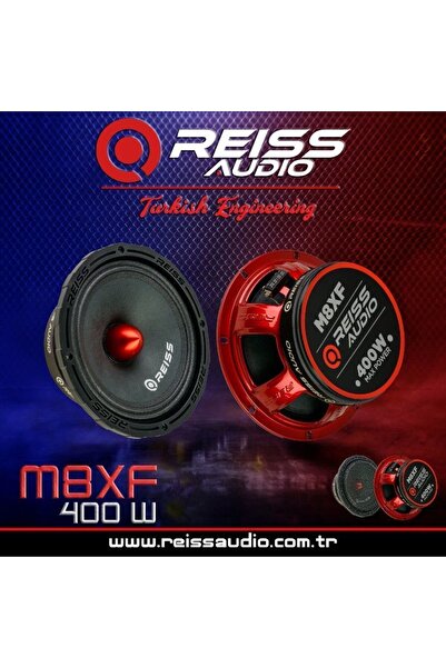 Reiss Rs-M8XF En İyisini İsteyenlere Çifti 800W-300W Rms Mermi Göbek 20Cm Oto Midrange Hoparlör