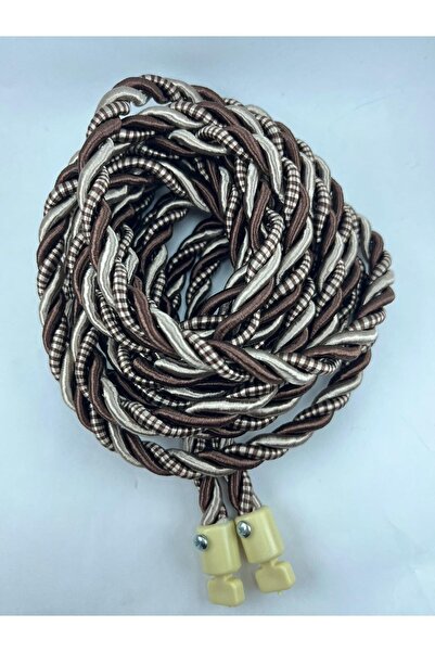 Halis Ticaret Kruvaze Perde Tül Fon Toplama Aparatı Halat Kordon Braçol 300cm Vidalı 1 Adet 3metrekordon