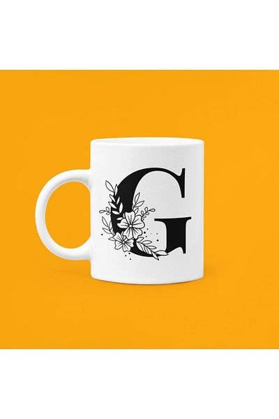 UUR STORE Letter G Printed Mug