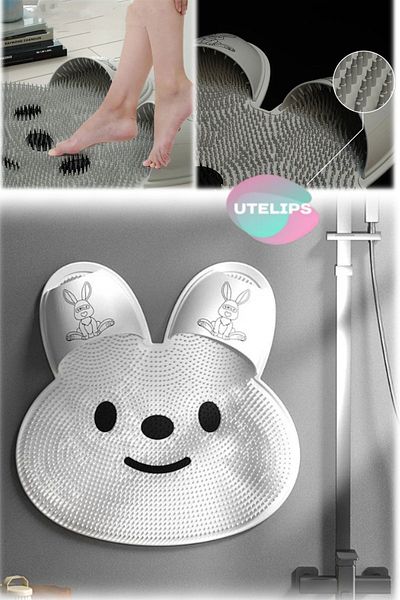 Utelips Suction Cup Bath Exfoliating Painful Feet Soothing Dead Skin Removal Non-Slip Suction Cup Bathroom Foot Massage