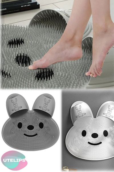 Utelips Suction Cup Bath Exfoliating Painful Feet Soothing Dead Skin Removal Non-Slip Suction Cup Bathroom Foot Massage
