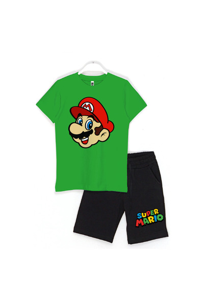 Built By Crazy Super Mario Mario Casual Children's Shorts Set