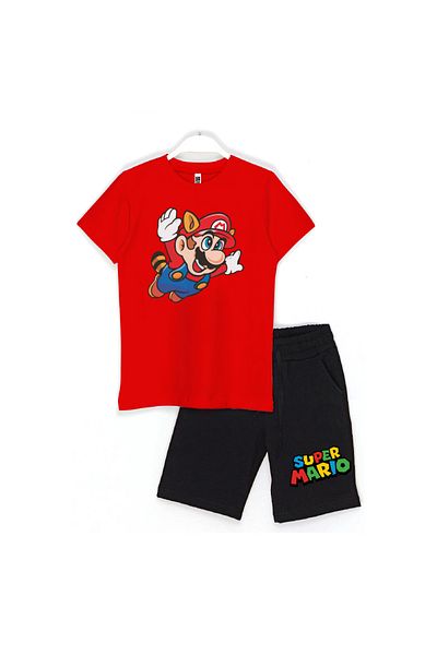 Built By Crazy Super Mario Mario Kids Shorts Set
