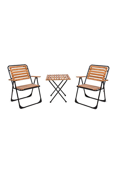 BOYNER EVDE Kahve Oturma Grubu METAL İSKELETLİ BİSTRO SET