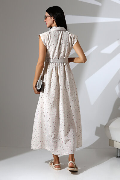 Elizan Φόρεμα με ζώνη πουά