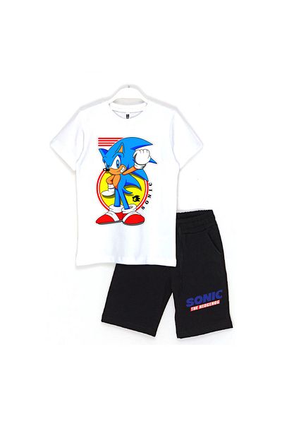 Built By Crazy Set pantaloni scurți și top pentru copii Sonic Finger