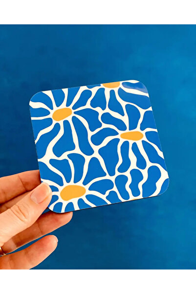 Bikutumutluluk Blue Sunflower Patterned Cup Waste