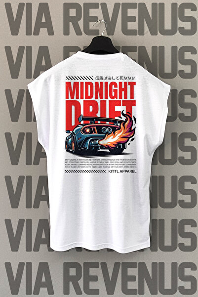 Vordevia Bela sportska majica - Midnight Drift, leđa Štampano , bez rukava