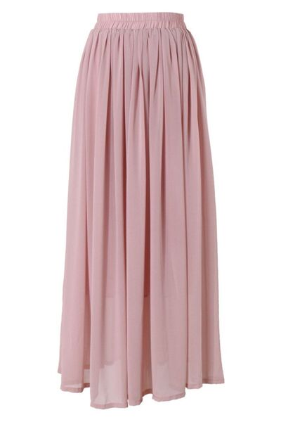 NALINCI Şifon Maxi Etek İpek Şifon Etek