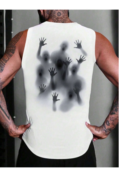 MOONBULL Men's Oversize Sleeveless T-shirt - Shadow Printed