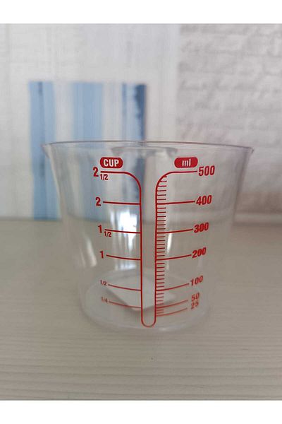 ÇELİK GRUP 500 ml Transparent Measuring Cup with Handle and Handle - 1 PC