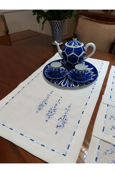 Tull Dizayn Bohem Serisi Runner ve 6 Adet Peçete