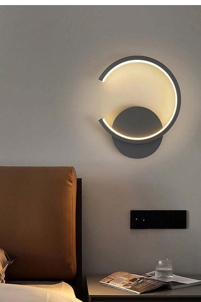 EYS Aydınlatma Black Modern LED Pars - Chandelier 3 Colors Sconce, 1 Piece