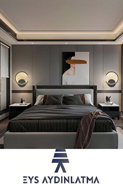 EYS Aydınlatma Black Modern LED Pars - Chandelier 3 Colors Sconce, 1 Piece