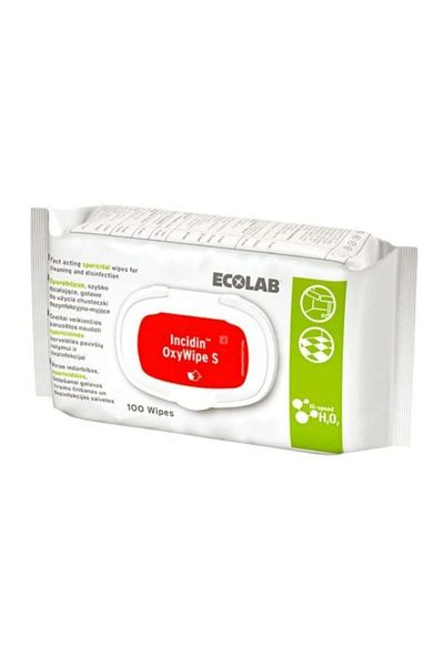 Ecolab Incidin Oxywipe S (12 Pieces) Disinfectant Wipes