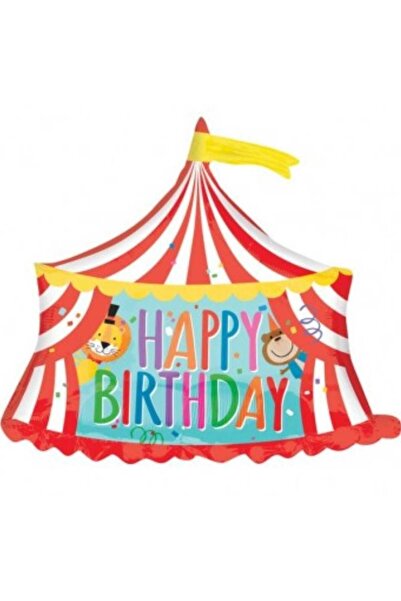 Genel Markalar Happy Birthday Sirk Hayvanları Çadırı Folyo Balon 30 Inc & Kar...