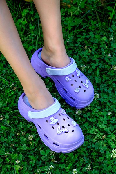SOHO Lilac-White Women's Slippers - 19346 Model