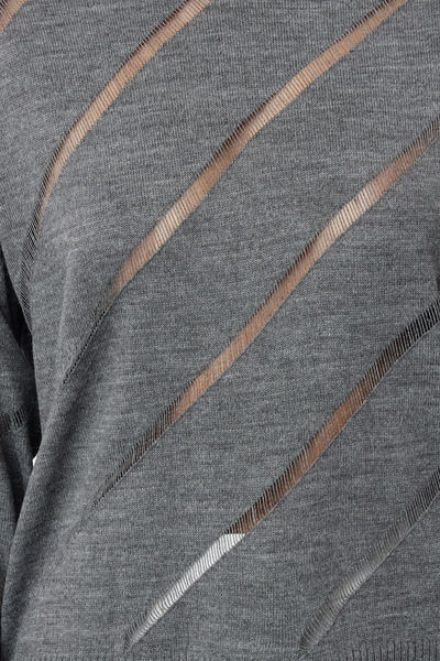 Trendyol Collection Anthracite Openwork/Hole Knitwear Sweater TWOAW24KZ00157