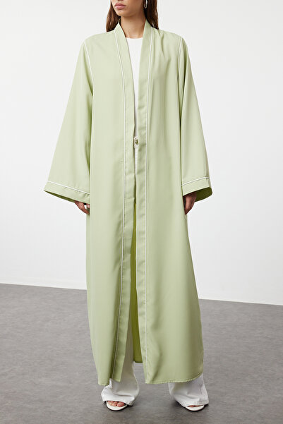 Trendyol Modest Woven Cap - Khaki Piping Detailed Ferace & Abaya TCTSS24KF00042