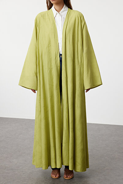 Trendyol Modest Zöld mintás szőtt sapka - Ferace/Abaya TCTSS24KF00045