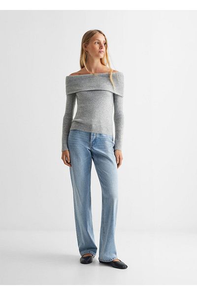 Mango Teen Gray Sweater for Kids