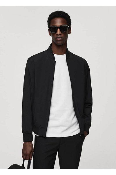 MANGO Man Stretch Water Repellent Bomber Jacket