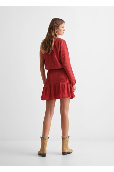 Mango Teen Fırfırlı Ve Büzgülü Etek