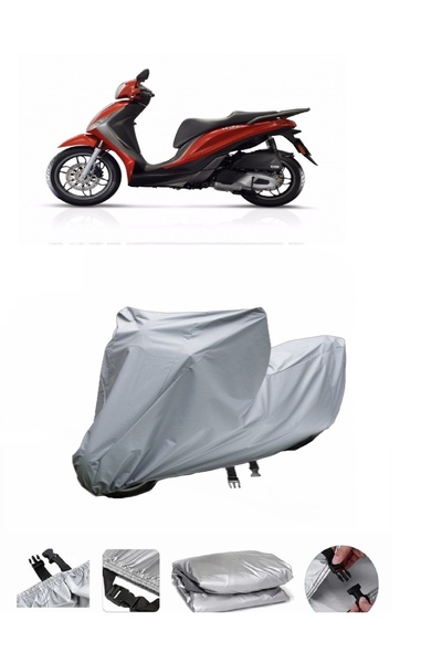 BODYGARD Piaggio Medley 150 - مشمع دراجة نارية سميك للغاية وحقيبة خلفية