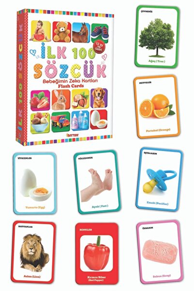 Diytoy Eğitim Seti 100 Sözcük + Ilk 100 Hayvan + Ilk 100 Sebze Meyve + Bebeğimin Ilk Zeka Kartları