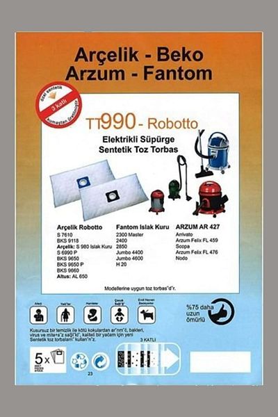 optream Arzum Ar 427 - 10 أكياس غبار للمكنسة الكهربائية
