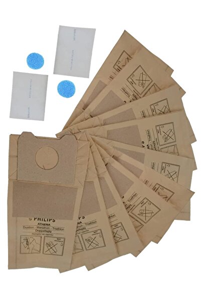 Marketto فيليبس FC 6841 - 10 قطع + 2 قطعة مكونة من 2 كيس غبار ورقي للمكنسة ال...