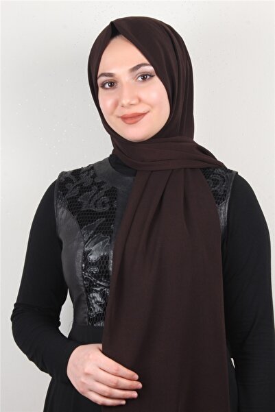 Eşarppark Medine Ipeği Şal Lux 1363-29 Acı Kahve