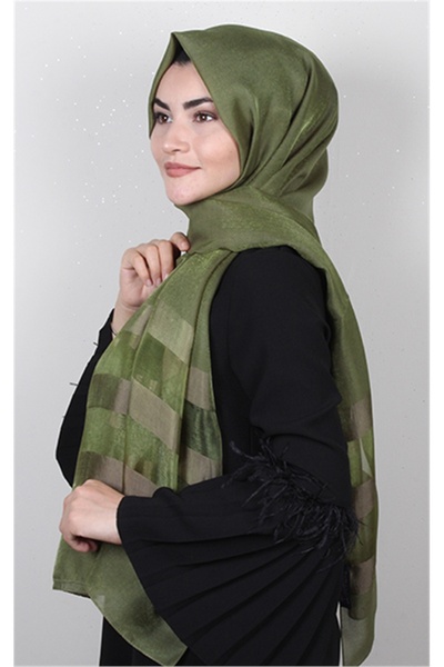 PİRAMİT Exclusive Şal 3073-7 Haki