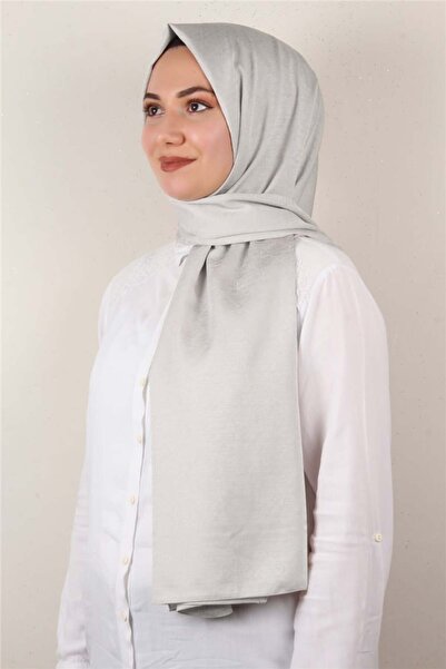 Eşarppark Jakarlı Ipeksi Şal 8084-3 Koyu Taş