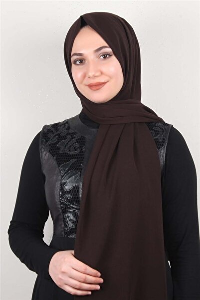 Eşarppark Medine Ipeği Şal Lux 1363-29 Acı Kahve