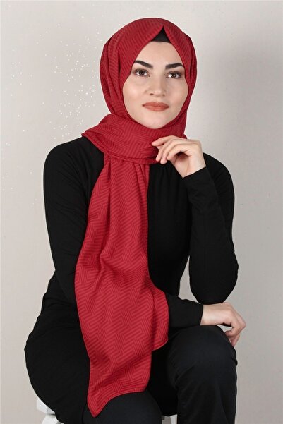 PİRAMİT Alya Fresh Şal 2526-3 Kırmızı